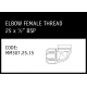 Marley Philmac Elbow Female Thread 25 x ½ BSP - MM307.25.15